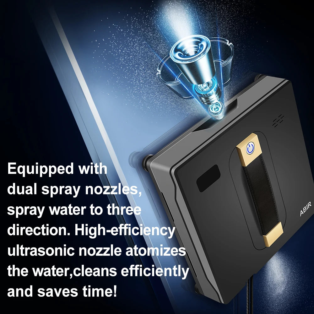 Robot Nettoyeur de Vitres ABIR WD8 – Double Spray Ultrasonique – Aspiration 3000Pa