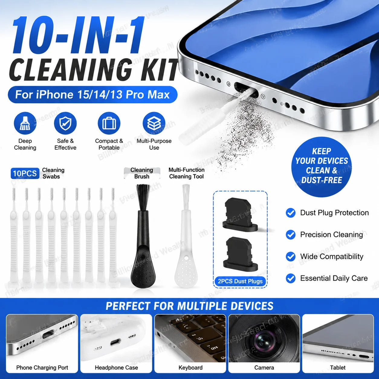 Kit de Nettoyage Port de Charge – iPhone & Clavier