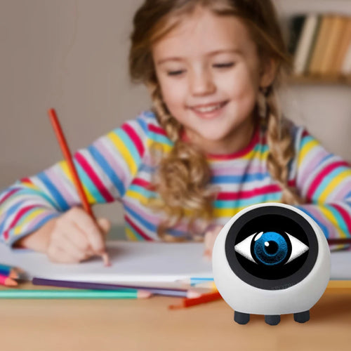 AI Voice Chat Robot No Touch Screen 1.28in -S3 Development Board Mini Robot Tabletop Ornaments for Home Office((No Battery)
