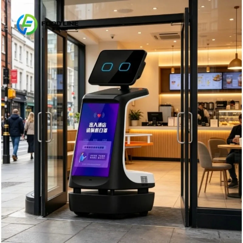 Robot d'Accueil Intelligent Double Écran 18,5" – Navigation Autonome – Hôtel & Commerce
