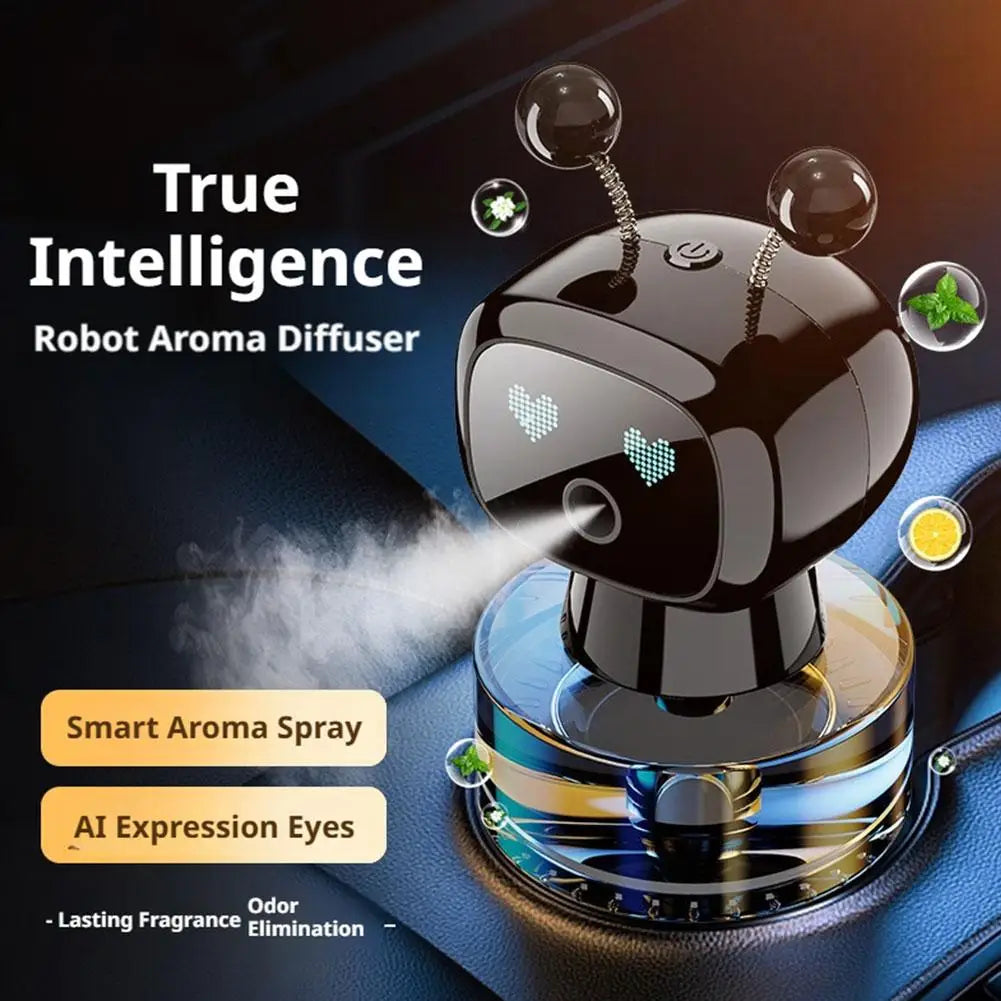 Diffuseur d'Arômes Voiture Design Robot – Atomisation Ultrasonique – Purificateur d'Air Auto