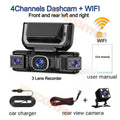 Caméra DVR 360° pour Voiture – Vision Nocturne & WiFi