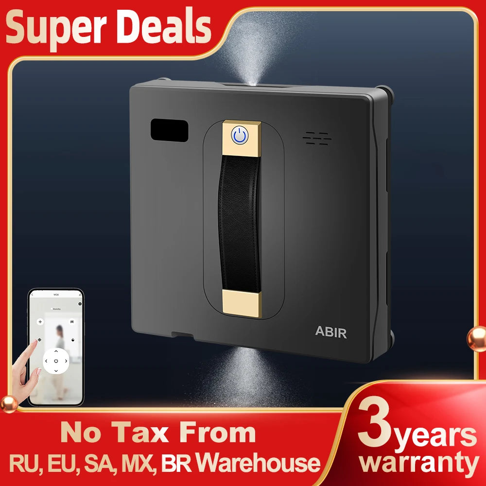 Robot Nettoyeur de Vitres ABIR WD8 – Double Spray Ultrasonique – Aspiration 3000Pa