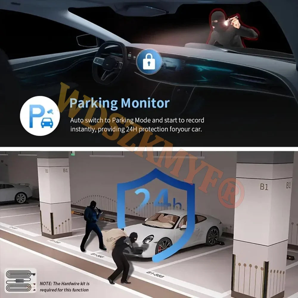 Caméra DVR 360° pour Voiture – Vision Nocturne & WiFi