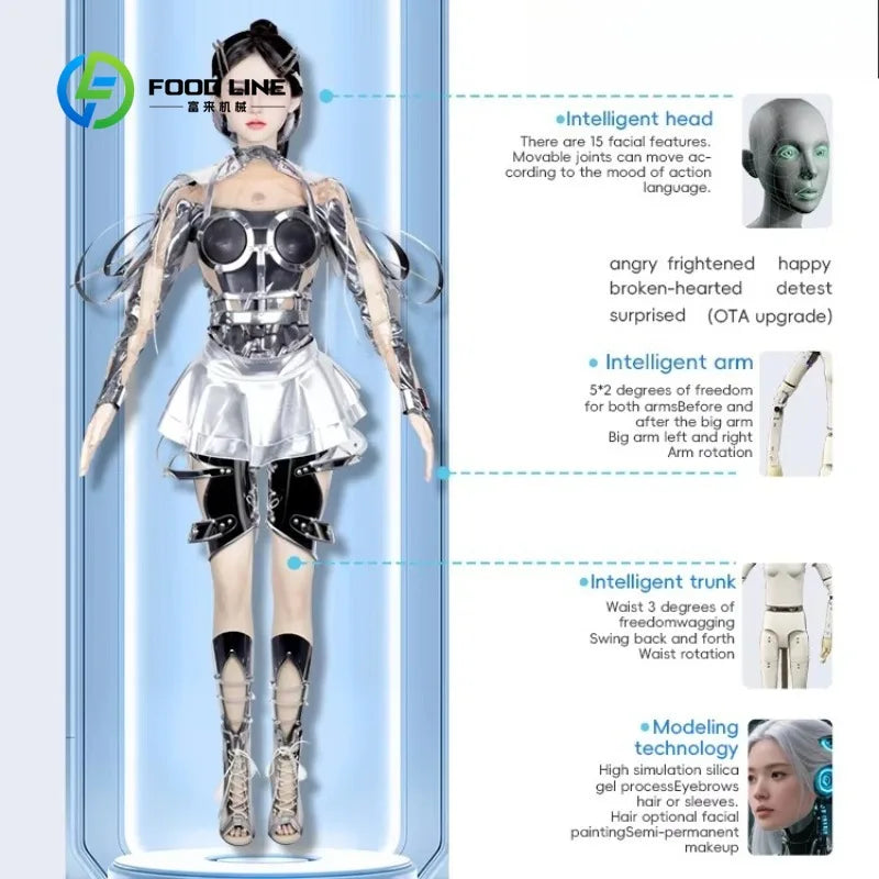 Customized Commercial AI Intelligent Service Robot 24 Hour Instruction Realistic Touch Feeling Rubber Educational Smart Remote