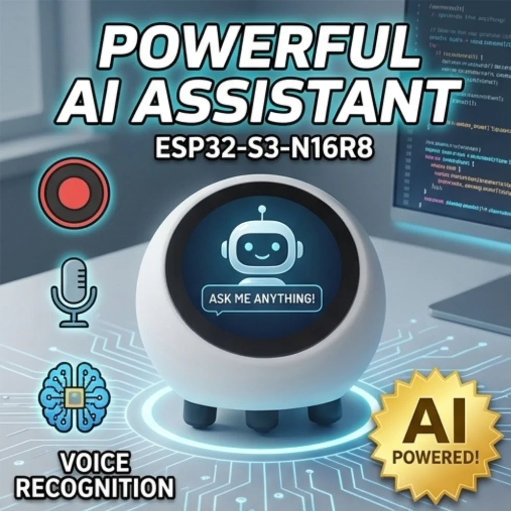 Mini Robot Assistant Vocal AI – Décoration Maison & Bureau – Écran LCD 1,28"