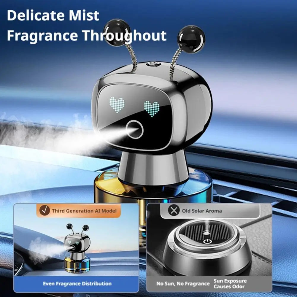 Diffuseur Aromes Voiture Design Robot - Spray Automatique - Purificateur Air Auto